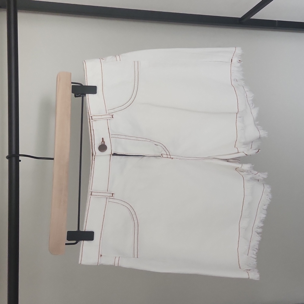 White, Jean Shorts, XL